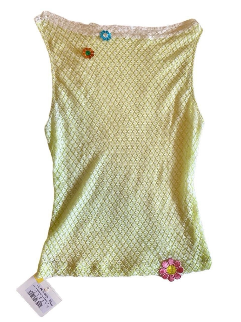Vintage  y2k deadstock crotchet lace floral top
